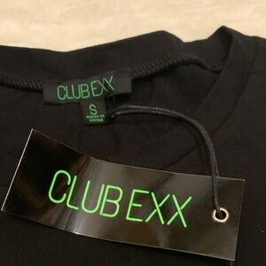 Dolls Kill Club Exx Black Crop Top, Size Small, NWT